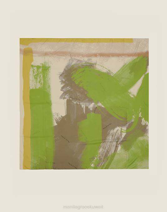 Manila Grace ملحق نحيف الأخضر الحمضي فولار شيفون مطبوع Z2TJ632 Manila Grace ملحق نحيف الأخضر الحمضي فولار شيفون مطبوع Z2TJ632